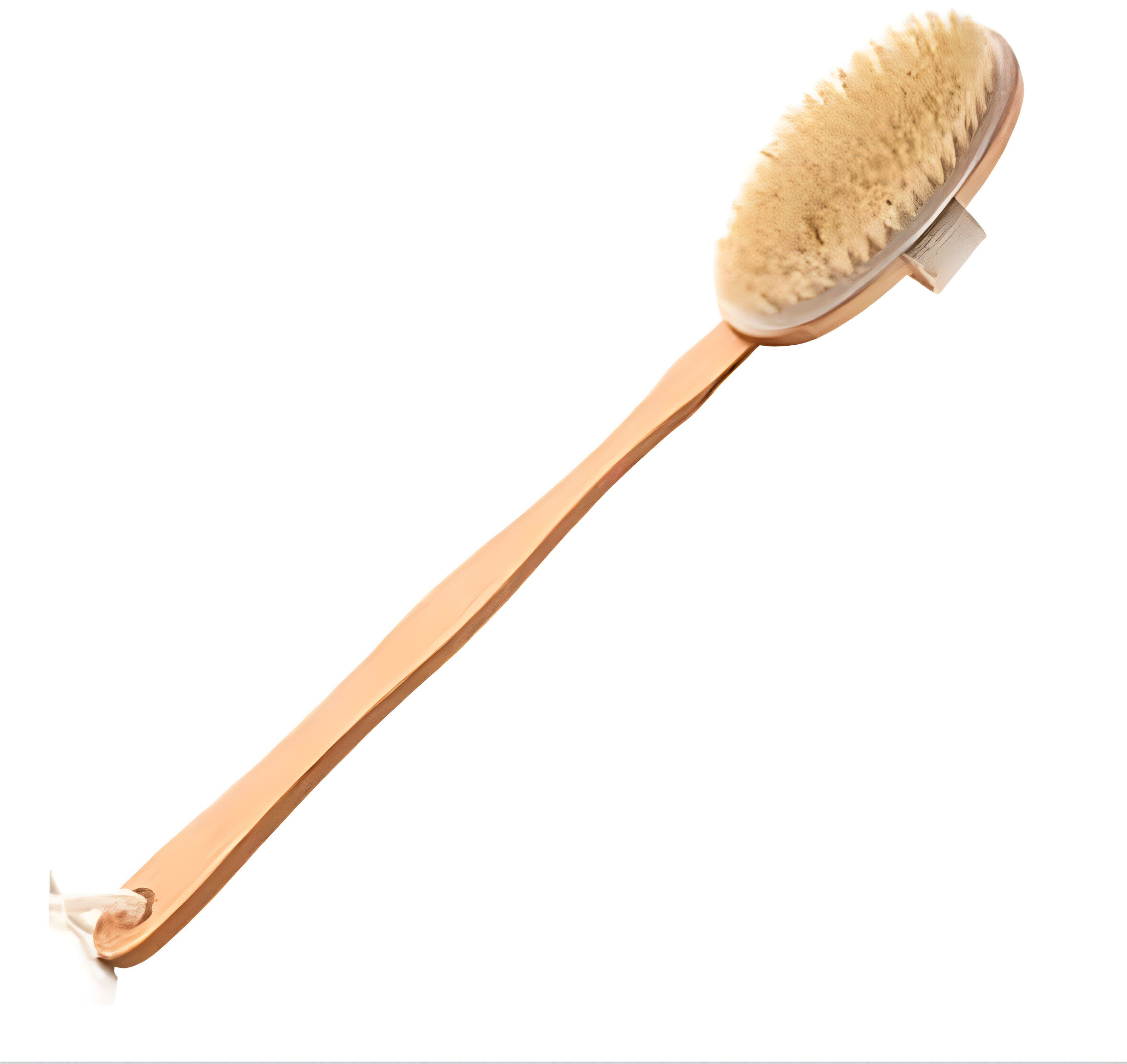 UrGod Long Handle Wooden Bath Body Brush for Exfoliating Dry Skin