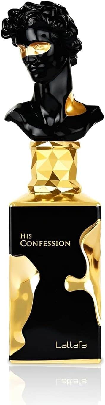 Lattafa His Confession For Men Eau De Parfum Spray, 3.4 Ounce / 100 Ml