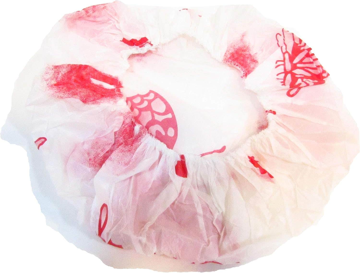 Plastic shower cap, 8 pieces - multi-colored