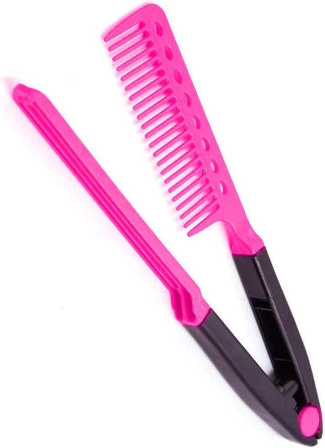 FILFEEL Hair Straightening Comb - Anti-Static V Shape Design