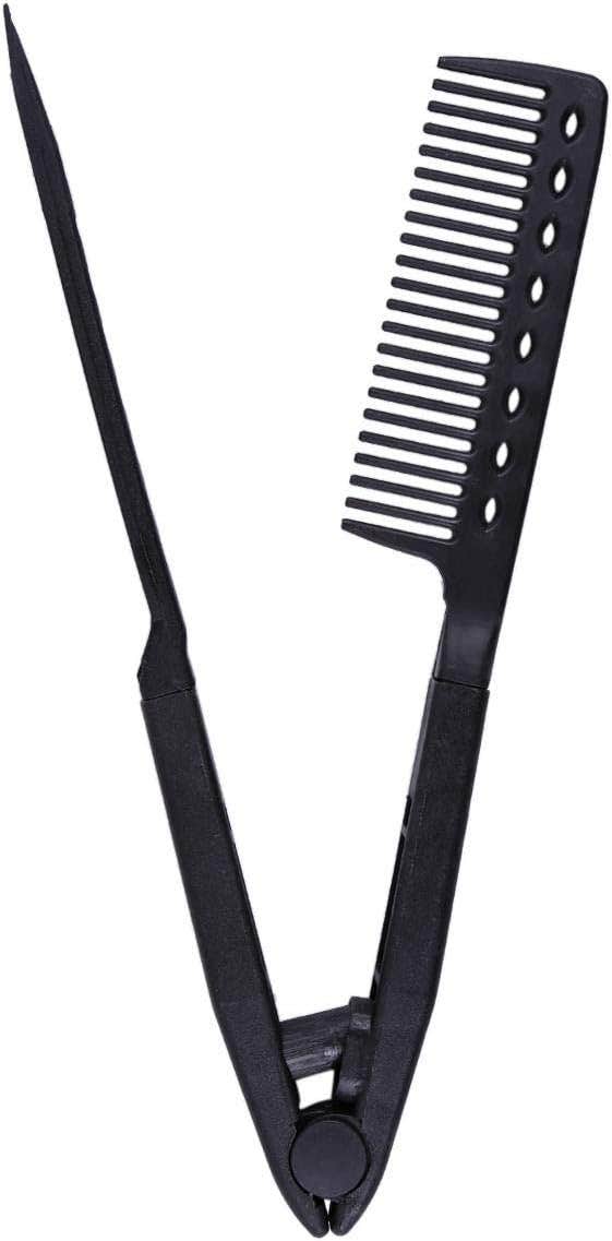Beauty Star Carbon Fiber Tension Comb - Black Hair Styling Tool