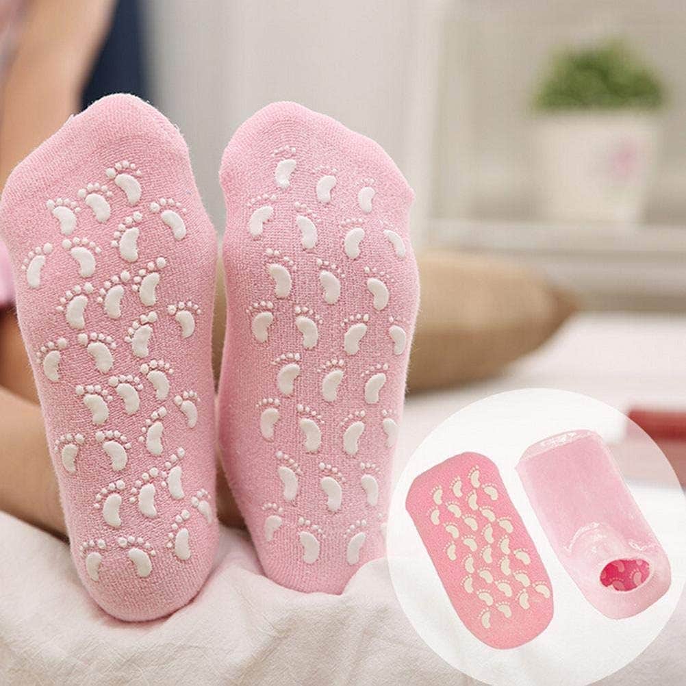 Silicone Gel Moisturizing Ultra-Soft Spa Socks For Repair Dry ed Feet And Ankles, Skincare, Footful Beauty, Spa Moisturizing Gel Socks,Spa Socks for ed heels (Spa Gel Socks), Assorted Color