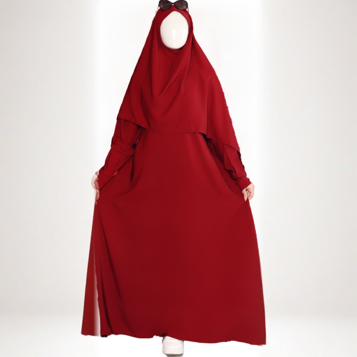 Women's Abaya - Gamal Sons, Royal Crepe, One Size, Suitable up to 100 kg, 3 Pieces - Multicolor