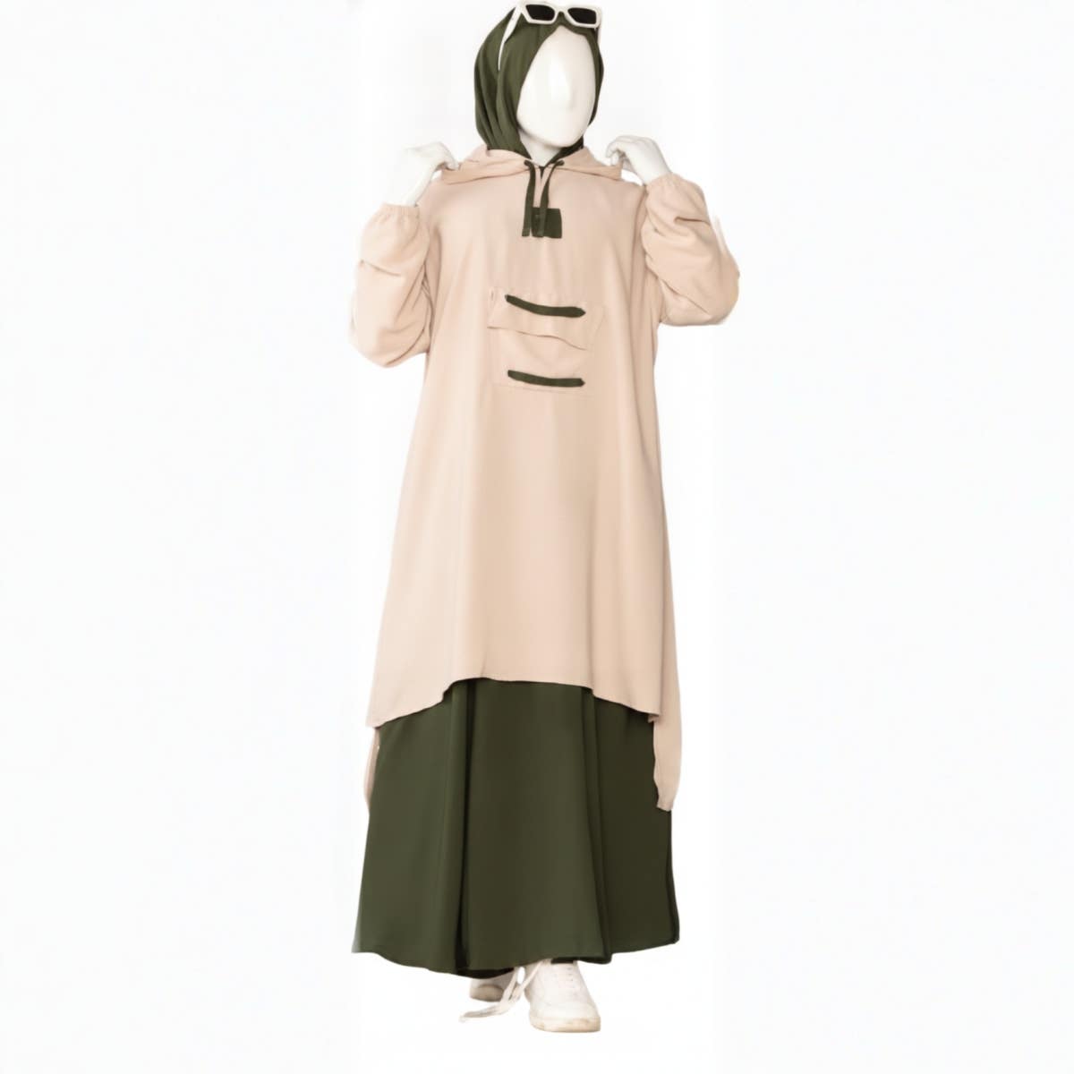 Women's Tunic - Gamal Sons, Royal Crepe, 5-Piece, Loose Fit