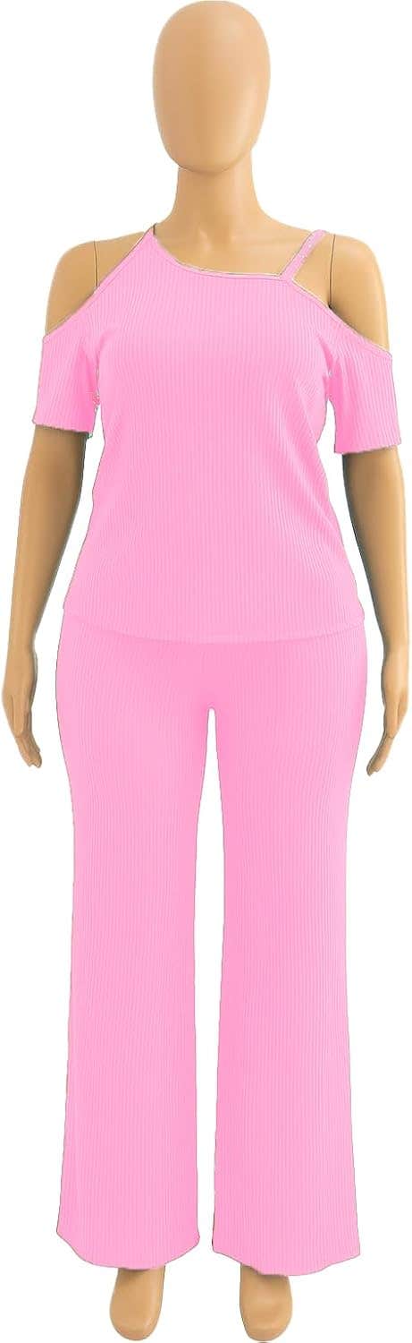 Women's Pajama Set - Gamal Sons, 2 Pieces, Short, Short Sleeves - Pink