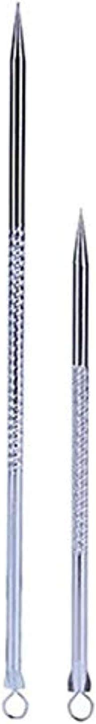 2Pcs Portable Stainless Steel Acne Blackhead Removal Needle Tool