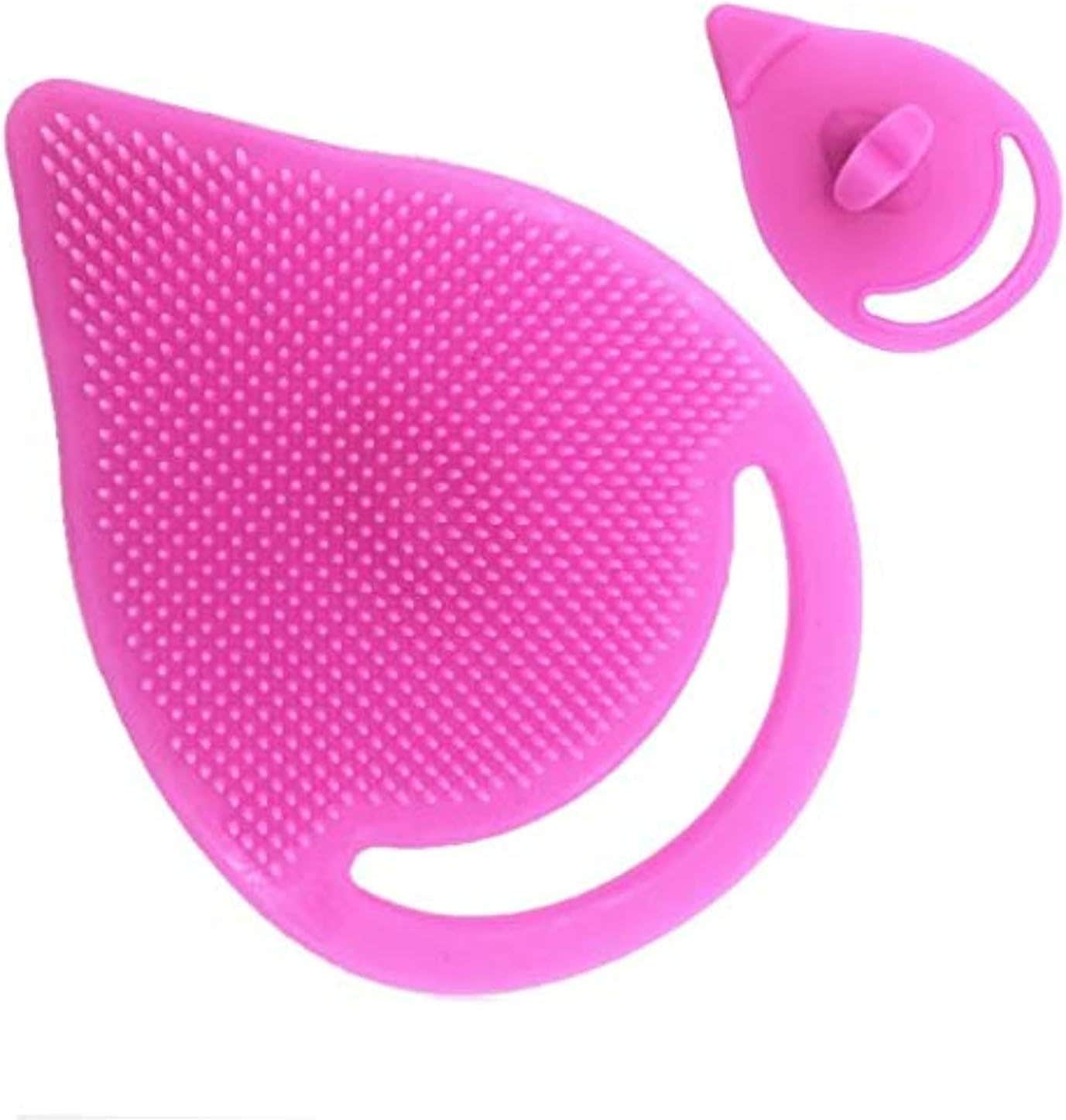 Soft Silicone Exfoliating Facial Cleaning Pad for Infant Baby - Fuchsia