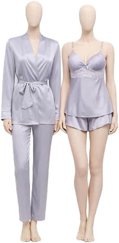 Women's Pajamas - Gamal Sons, Satin, 5-Piece