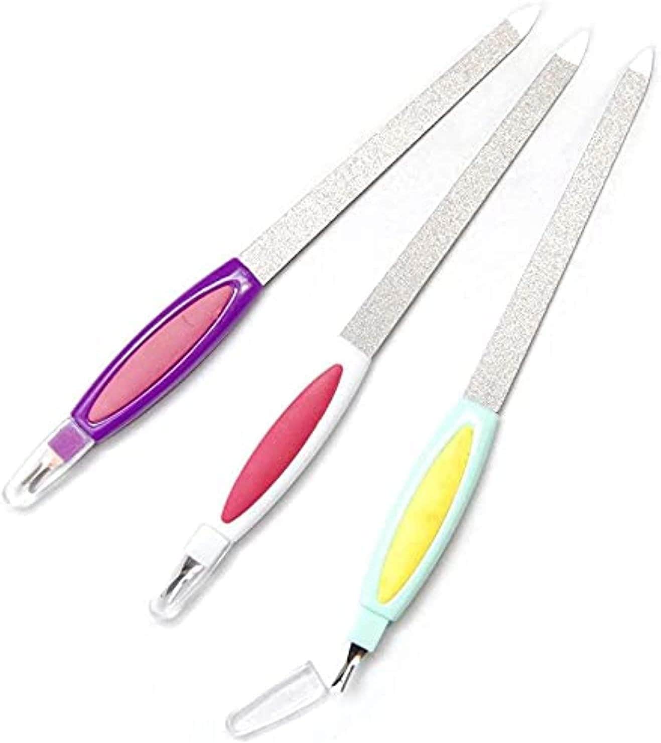 Nail file, 3 pieces - multicolor