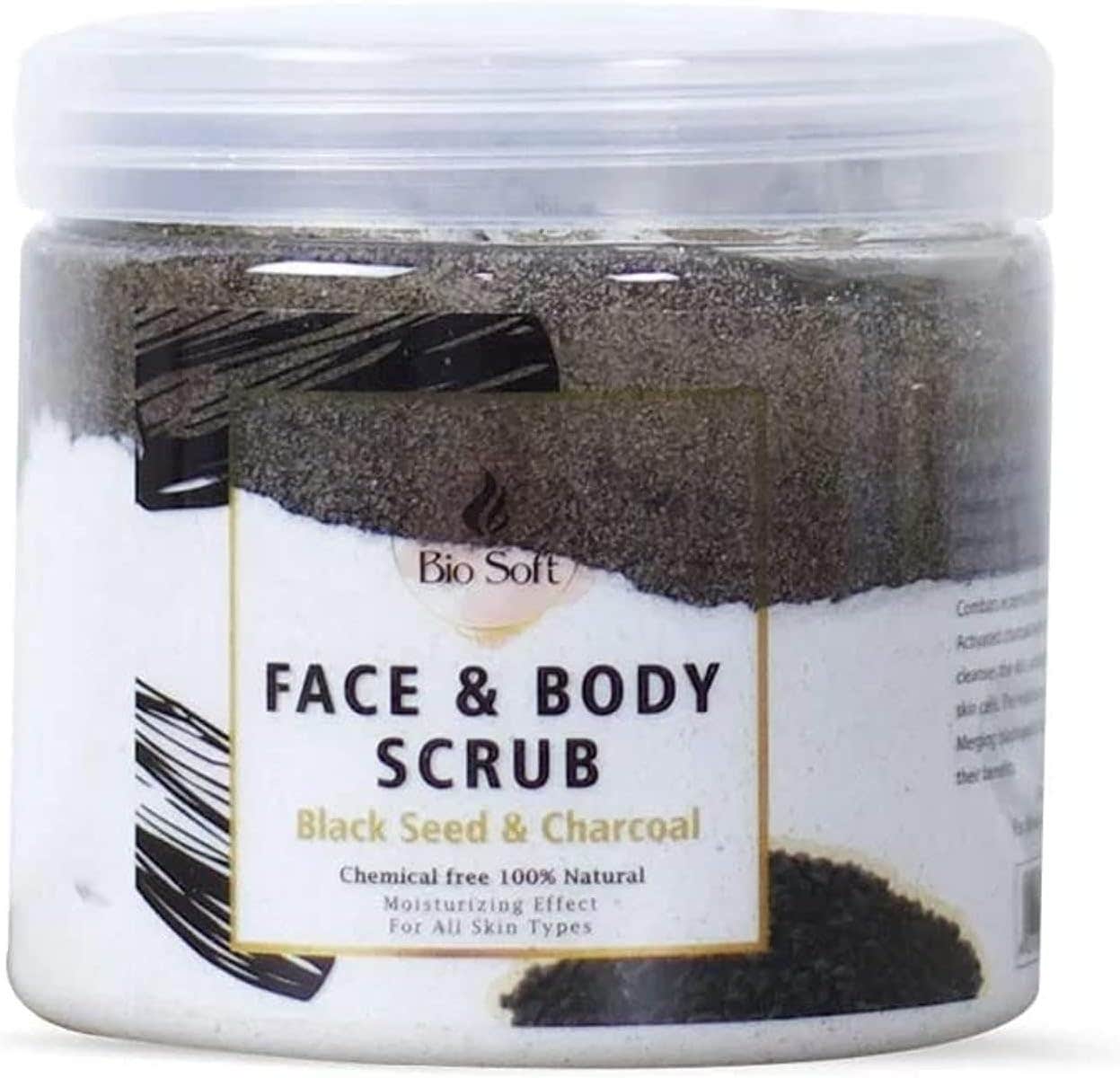 Face & Body Scrub Blackseed & Charcoal 500 gm - Bio Soft