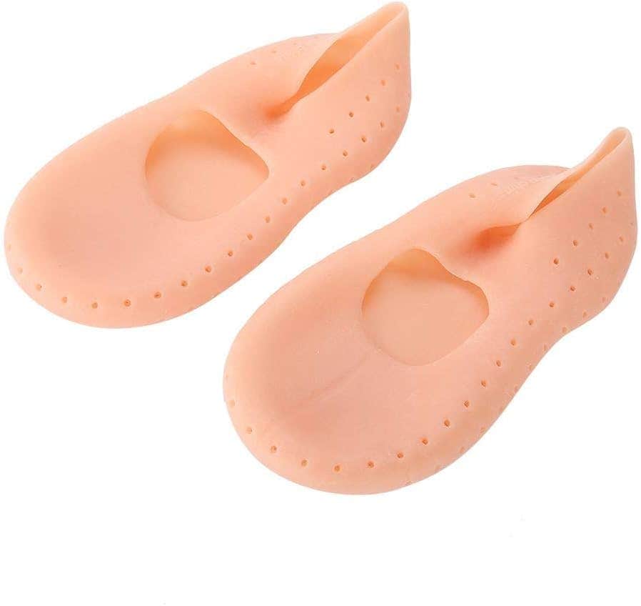 Yosoo Moisturizing Silicone Gel Foot Socks - Anti-Slip & Crack-Proof - Pink - 1 Pair