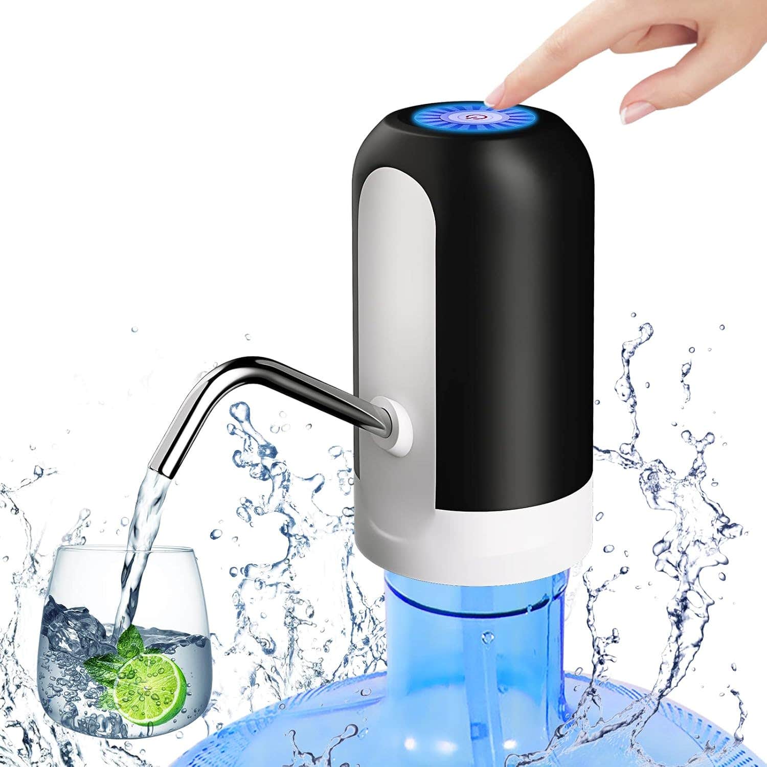 Portable Electric Water Pump for 5 Gallon Jug, USB Rechargeable Automatic Drinking Water Dispenser
