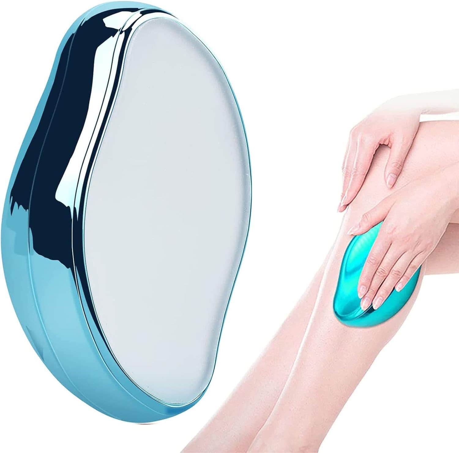 Spaceshoop Crystal Hair Eraser for Painless Hair Removal & Exfoliation - Blue