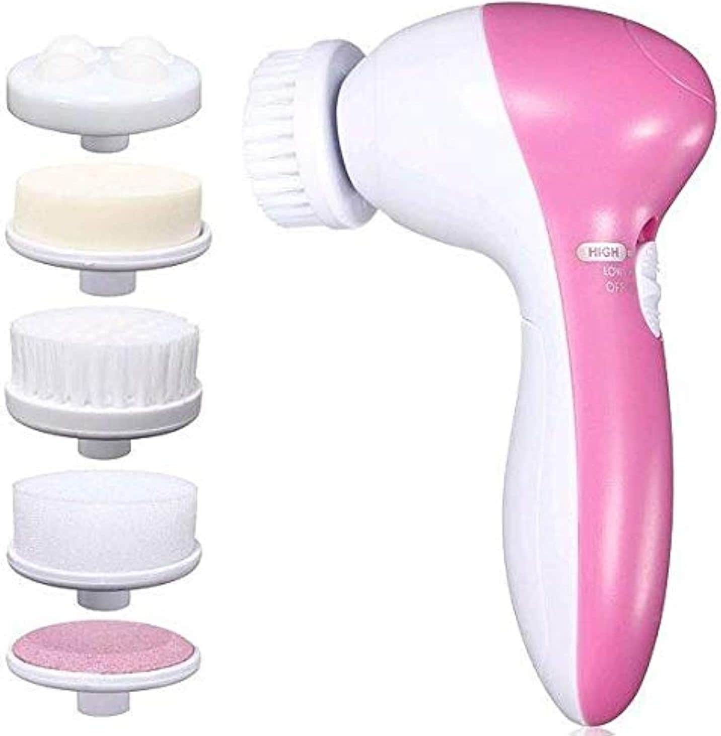 Electronic Facial Cleaning Machine - 5-in-1 Exfoliating & Massaging Tool