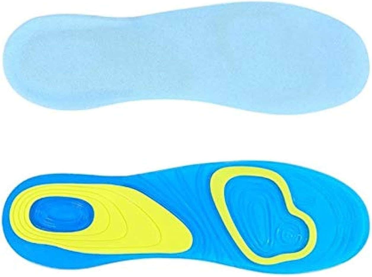 Sports Insoles for Shock Absorption Comfort Massaging Gel Silicon Insole for Running, Hiking (40-45EU)