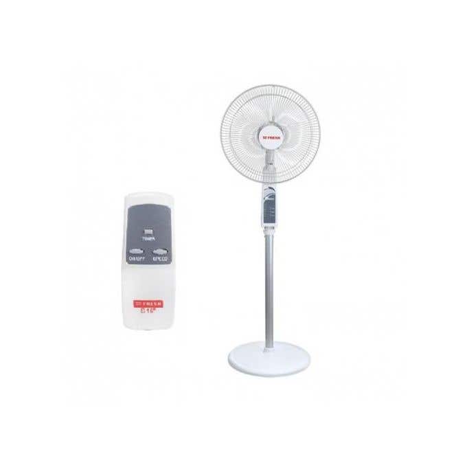 Fresh 16-Inch Smart Stand Fan with Remote Control - Powerful Motor, 3 Speeds, Timer - EGP 1994.98