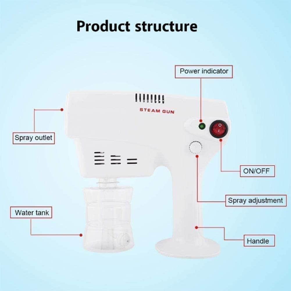 Nano Steam Gun Portable Disinfection Spray Machine 260ml - White Plastic - Moisturizing Hand Sprayer