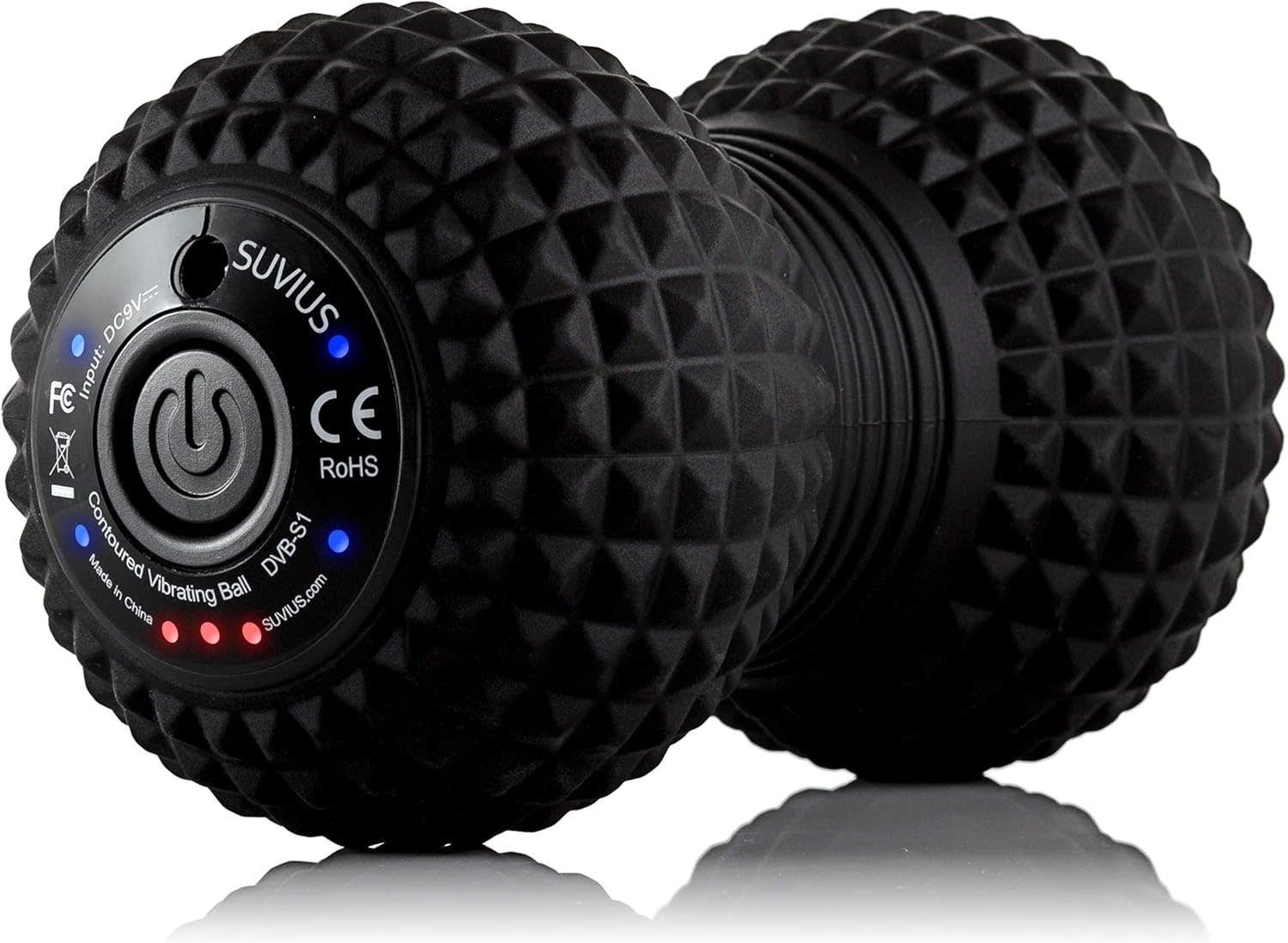 SUVIUS Vibrating Peanut Roller - Deep Tissue Muscle Massager - 4 Vibration Levels