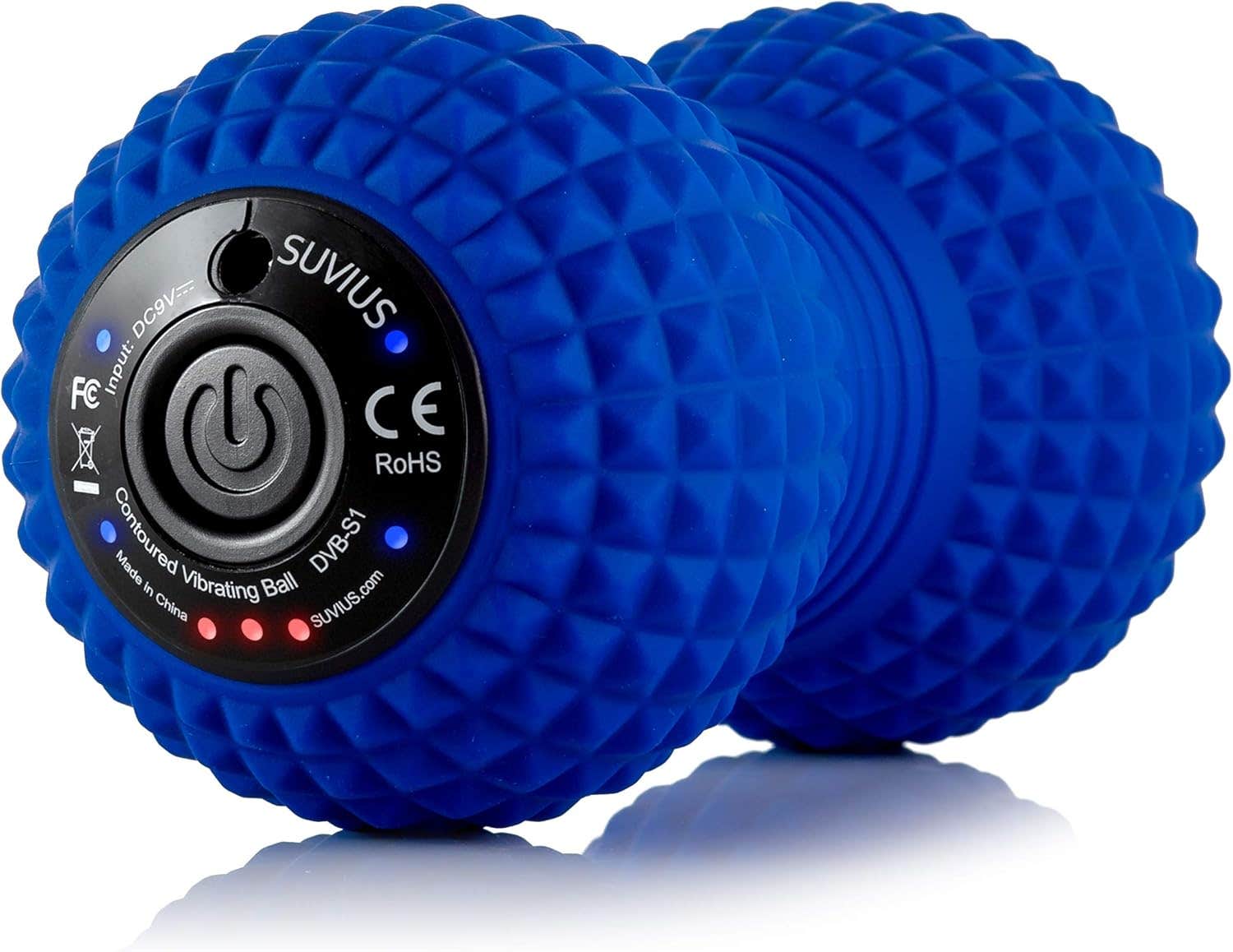 SUVIUS Vibrating Muscle Roller - 4 Levels - Rechargeable - Deep Tissue Massage