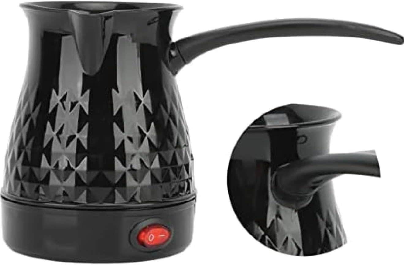 FLAMNGO Turkish Coffee Pot, 350W Heating, 0.5L Capacity - Black