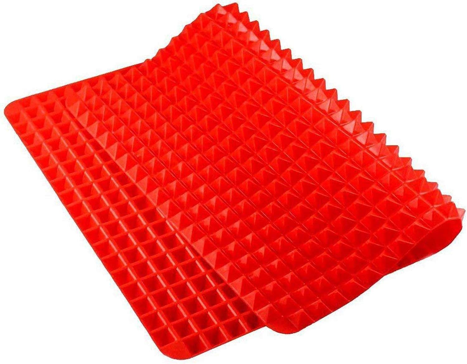 Generic Silicone Pyramid Baking Mat - Red, Non-Stick, Easy to Clean