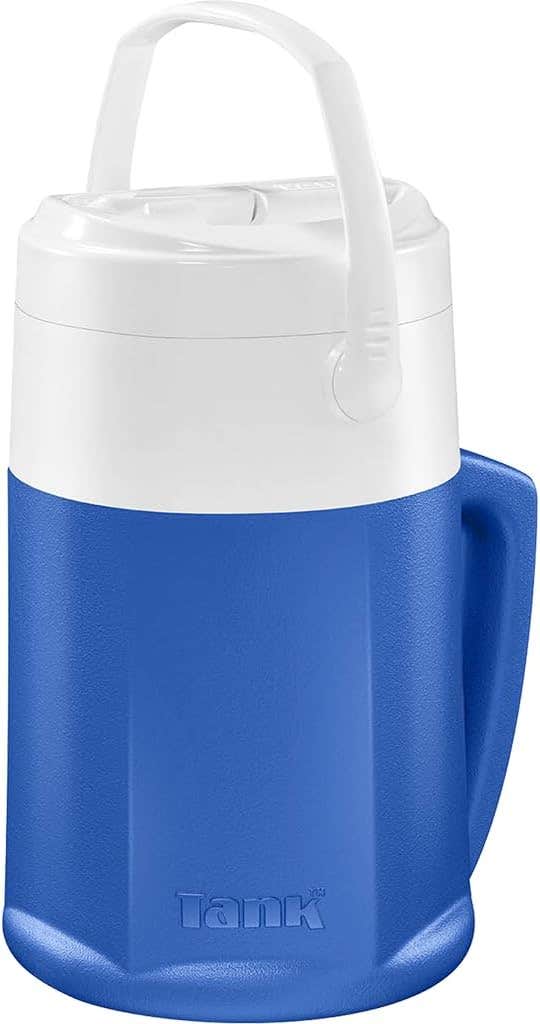 Tank Ice Tank, 2.5L, Insulated Plastic Cooler, BPA Free, Leakproof - Blue