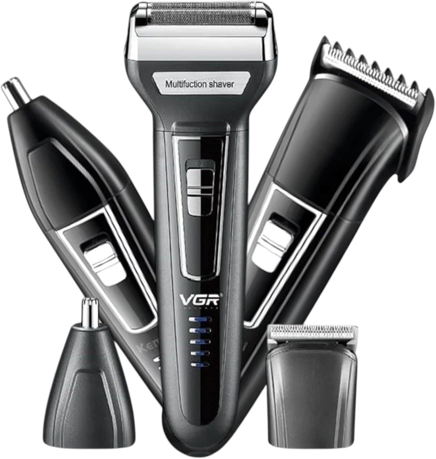 VGR V-210 3-in-1 Multi Function Trimmer and Shaver for Men, Rechargeable, with Nose Trimmer and Hair Trimmer