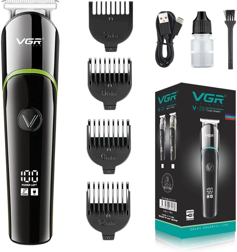 VGR V-291 Professional Rechargeable Beard Trimmer Kit, USB Charging