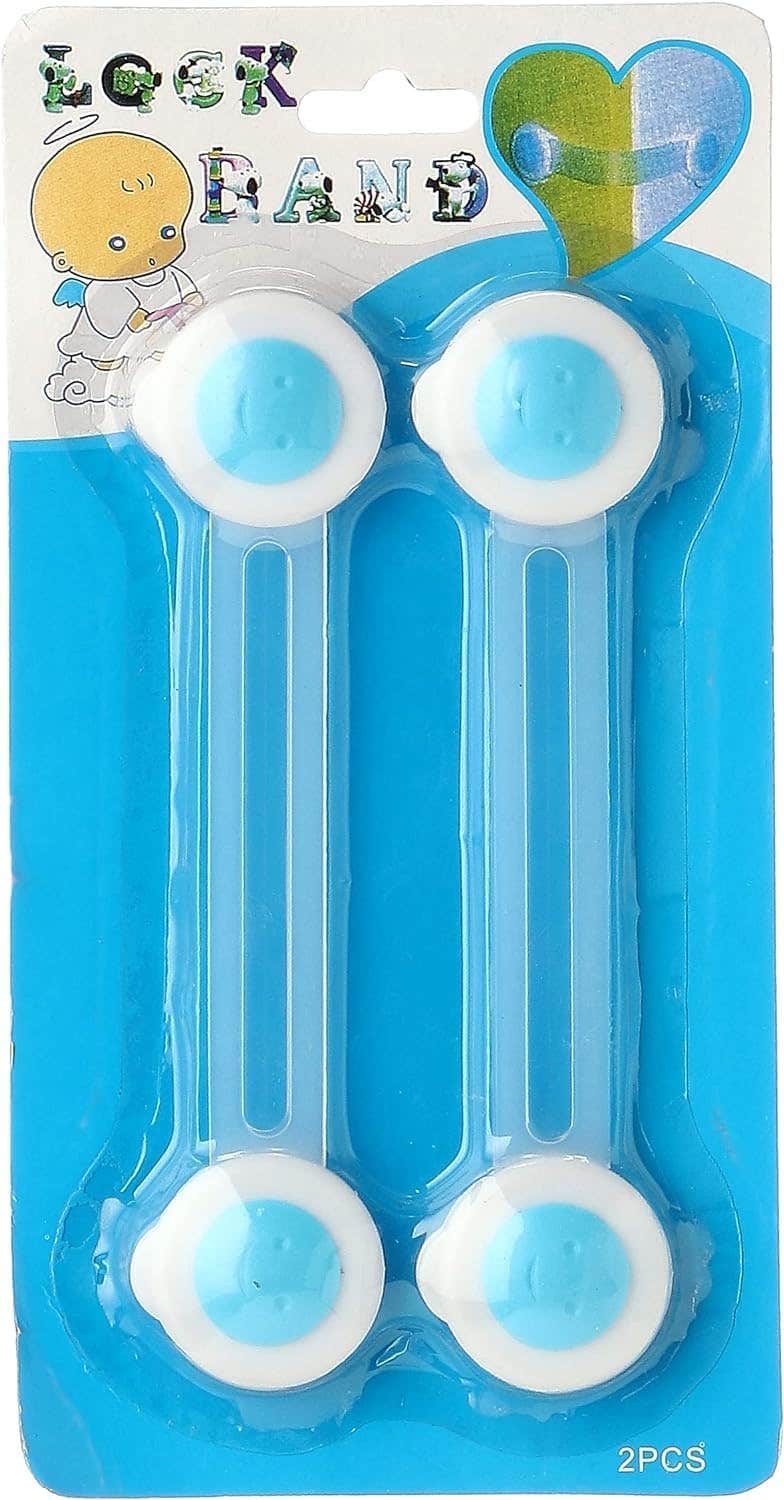 Baby Safety Cabinet Locks - Set of 2, Refrigerator & Cabinet Door Protection