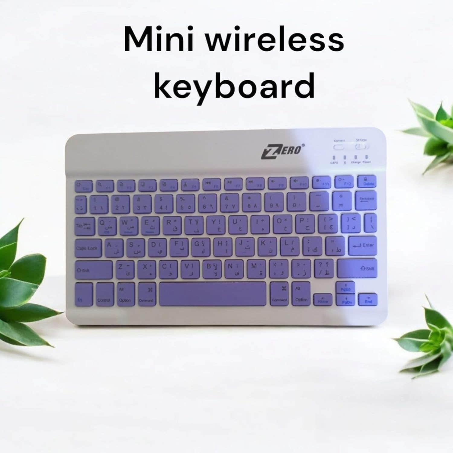 Mini Wireless Bluetooth Keyboard for Android and iOS - Purble Color