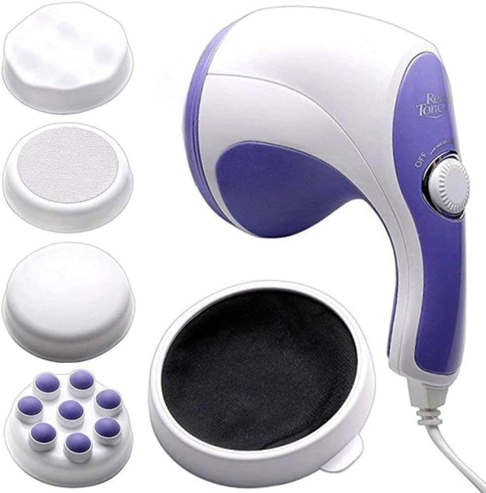 RFV1 Electric Full Body Massager with 3 Massage Heads - Blue