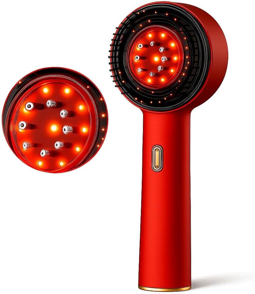Uplira Red Light  2-in- Therapy Scalp Massager for Hair Growth | Electric Head Massage Comb