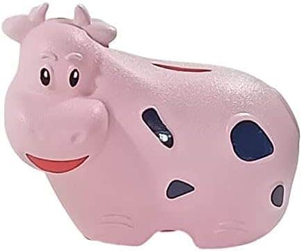 Elyassin Multicolored Plastic Cow Piggy Bank for Kids