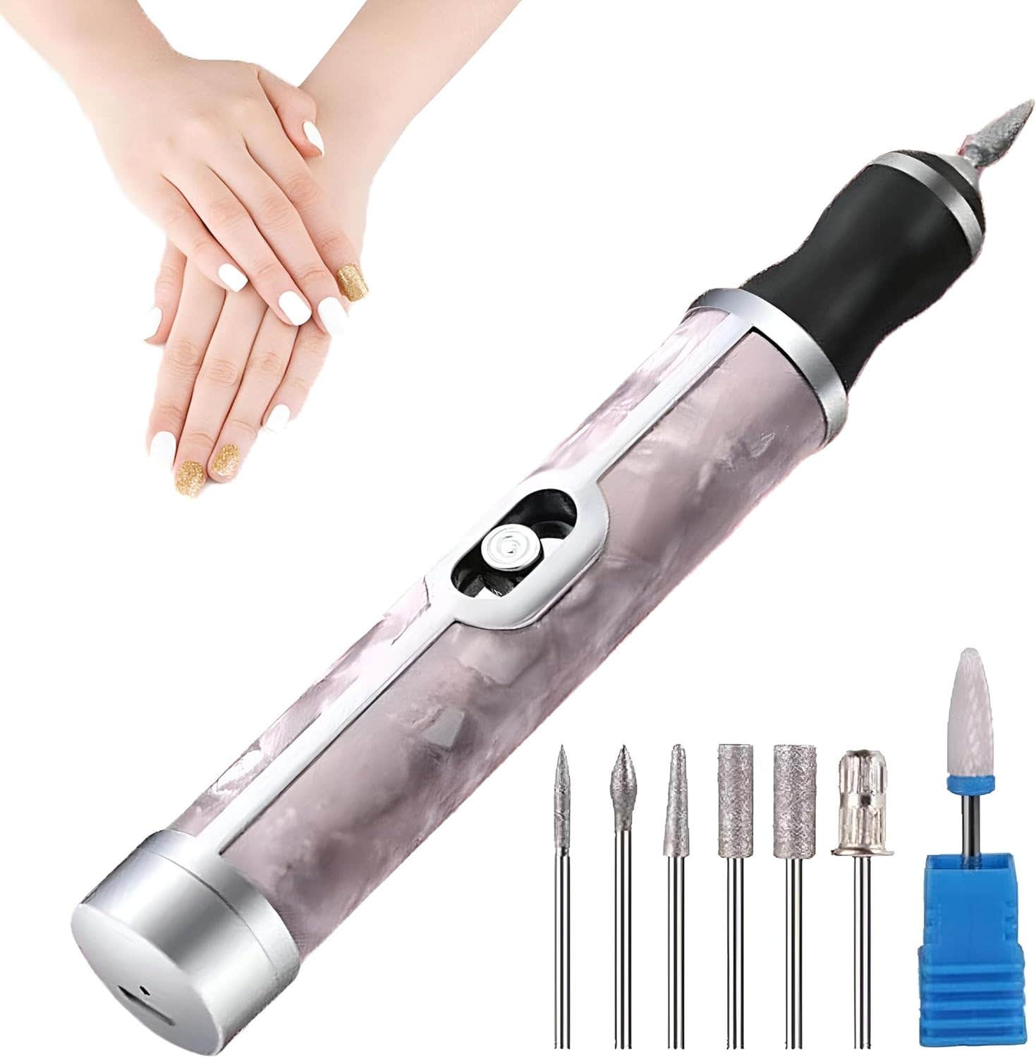 Rechargeable Electric Nail File Set | Cordless Manicure and Pedicure Kit