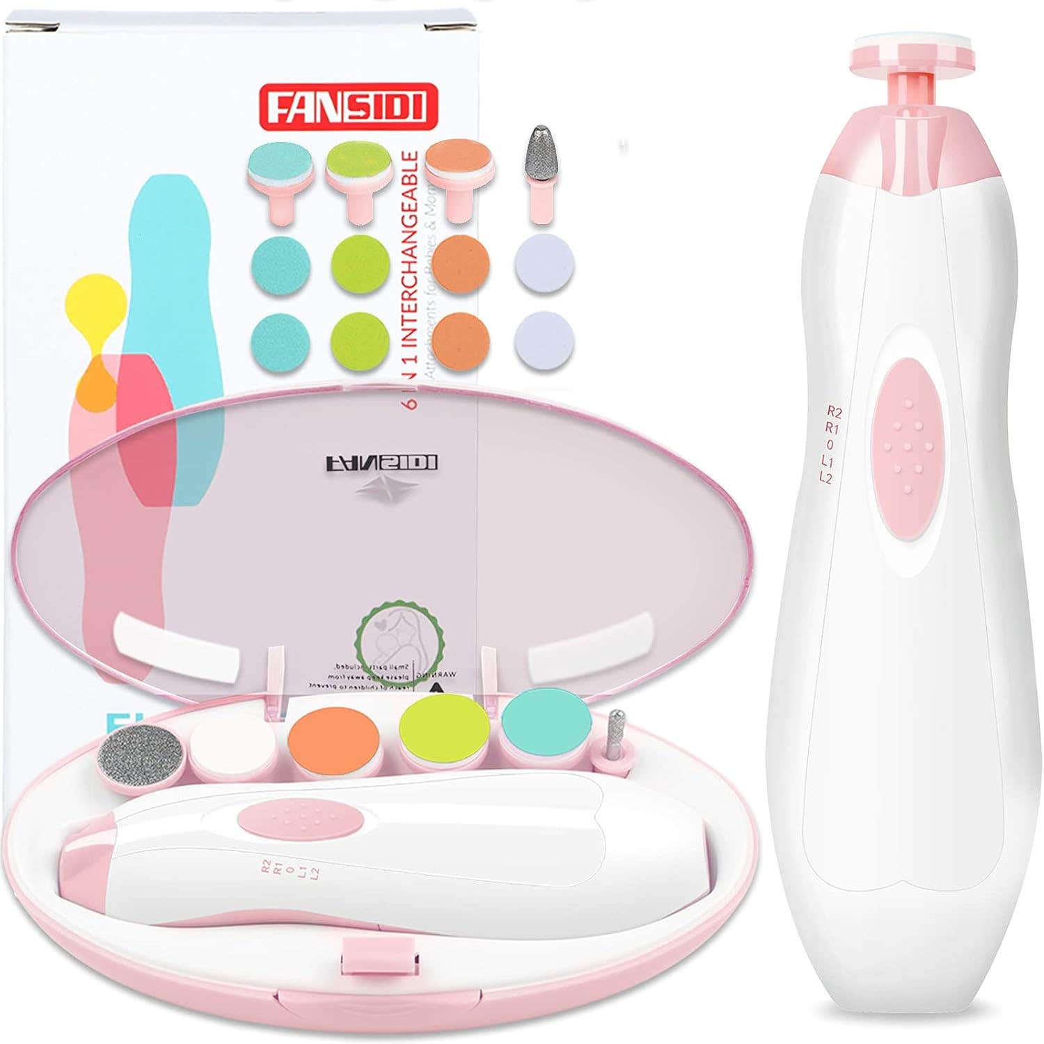 FANSIDI Electric Baby Nail Trimmer with LED Light - Gentle Nail Care Solution