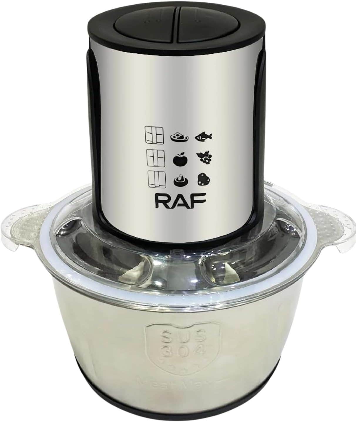 RAF Food Processor & Meat Chopper R.7019 – 2 Speeds & 2 Liter Bowl – 1000W