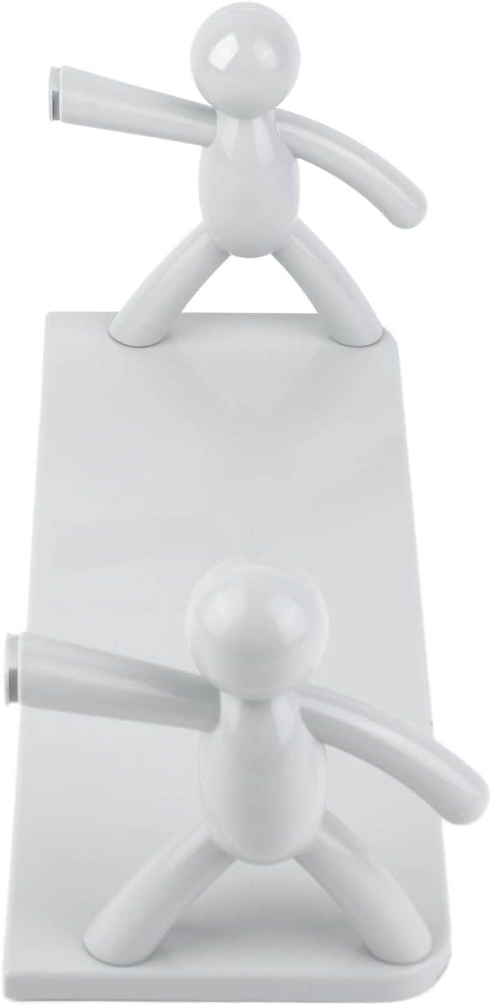 Wall Mount Human Figure Style Shower Organizer | Waterproof, White, Dual Compartment Storage