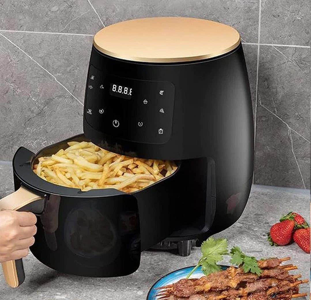 Silver Crest 6L Air Fryer | Touch Screen, 2400W, Multi-Function - Black
