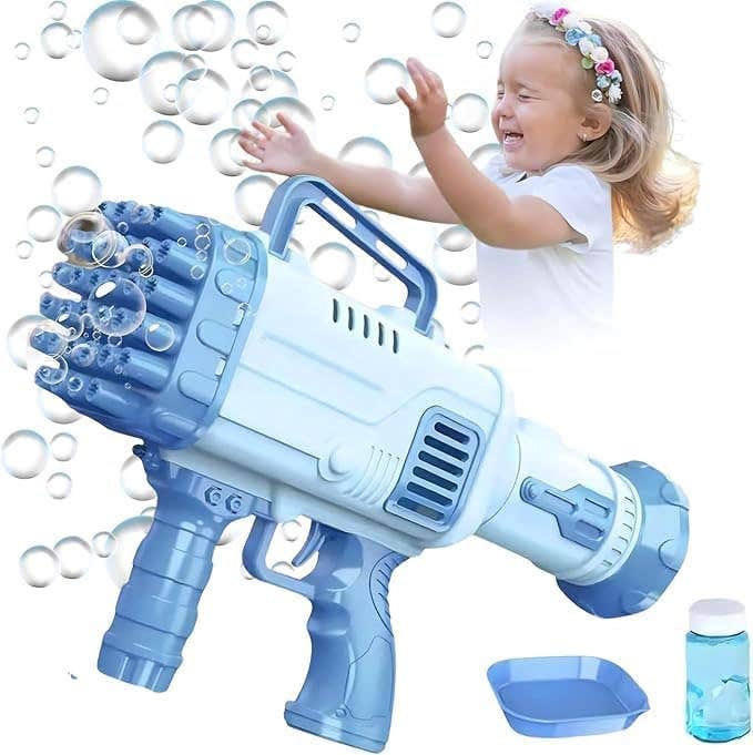 Electric Bubble Gun for Kids - Automatic Outdoor Toy for Birthdays and Parties