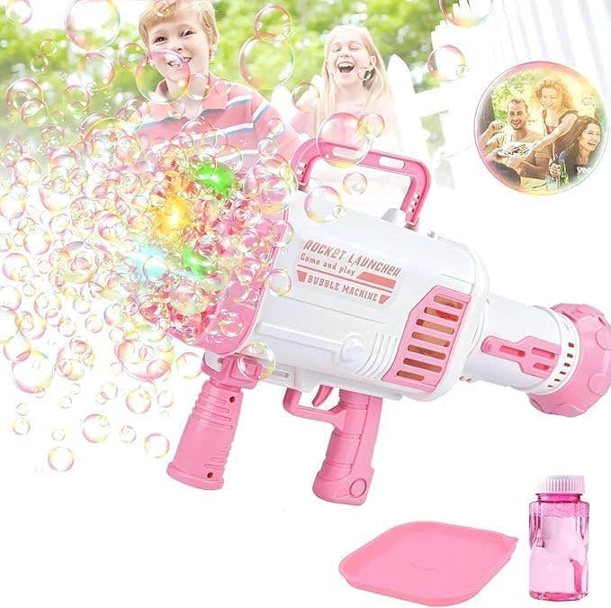 Electric Bubble Gun for Kids - Automatic Outdoor Toy - Birthday Parties & Gatherings