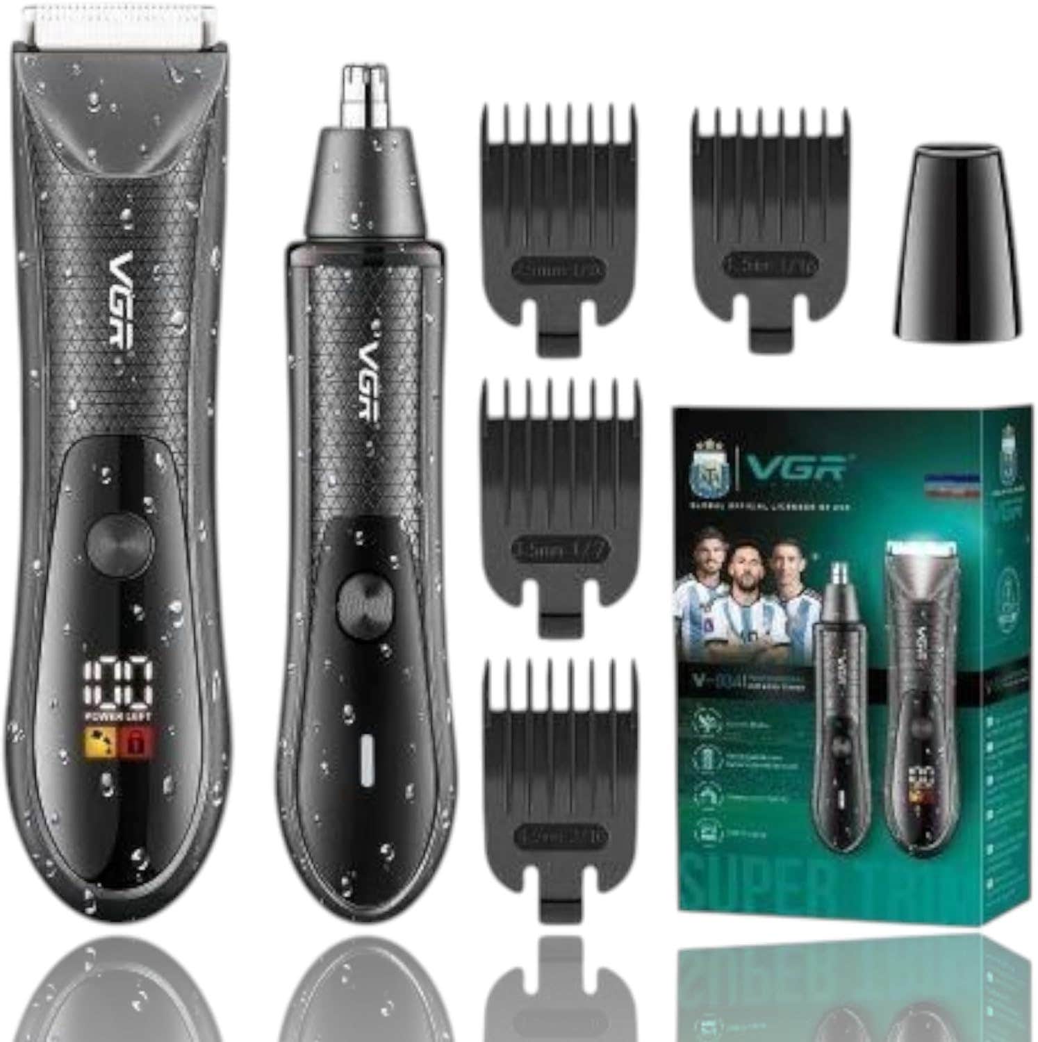 VGR V-934 Body & Nose Hair Trimmer | Ceramic Blades, Waterproof, USB Rechargeable