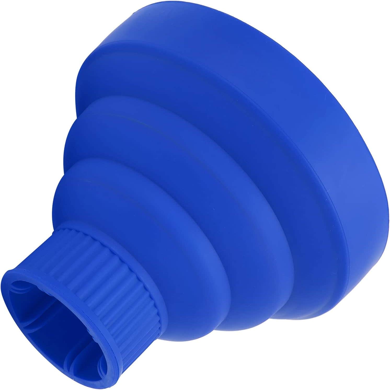ANGGREK Diffuser Hair Dryer Curly Hair, Silicone Diffuser Attachment Universal Collapsible Hair Dryer Diffuser Portable Travel Folding Hair Blow Dryer Diffuser Defuser Hairdryer(Blue)