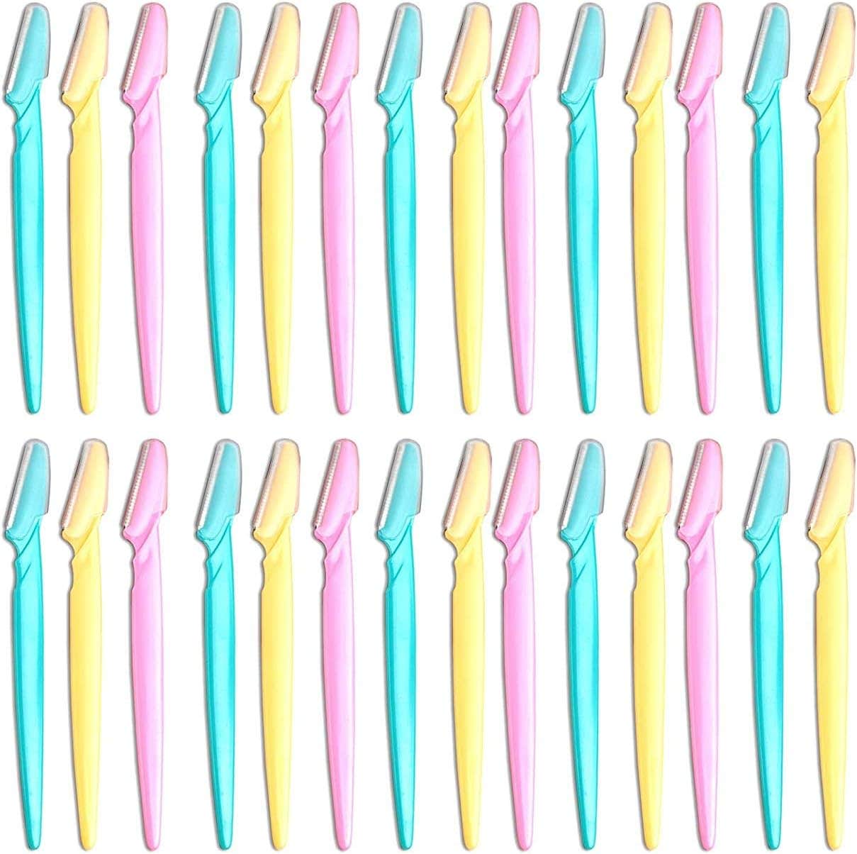 GuangTouL Eyebrow Razors, 21 Pcs Dermaplane Razor for Women Face Multipurpose Exfoliating and Shaving Grooming Eyebrow Face Razor and Eyebrow Shaper, for Women and Man With Precision Cover