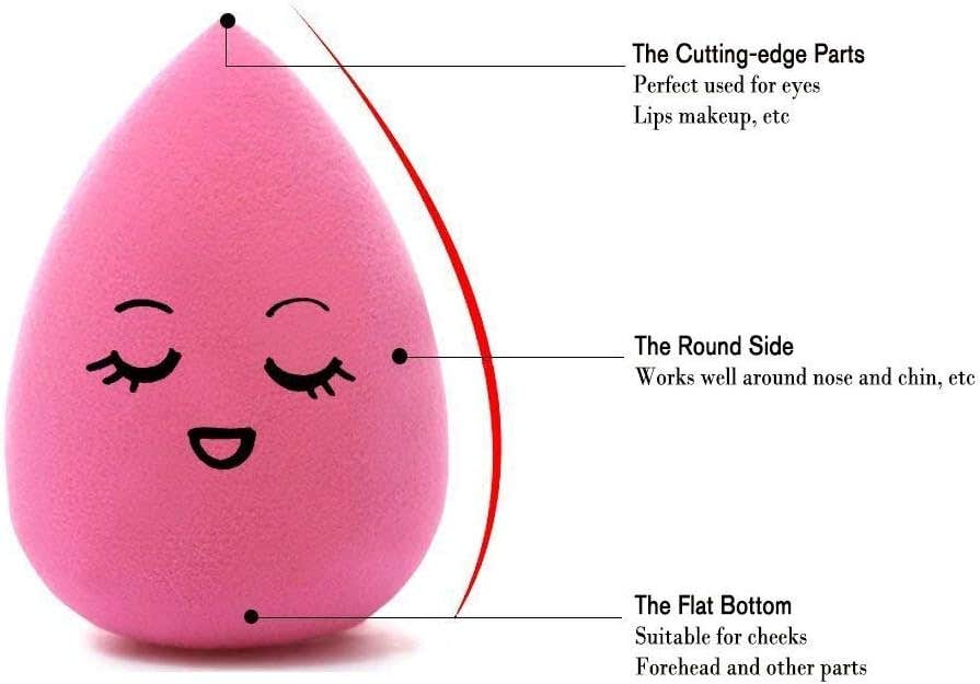 5 Pieces Makeup Sponge Set - Blender Beauty Foundation Blending Sponges, Multicolored
