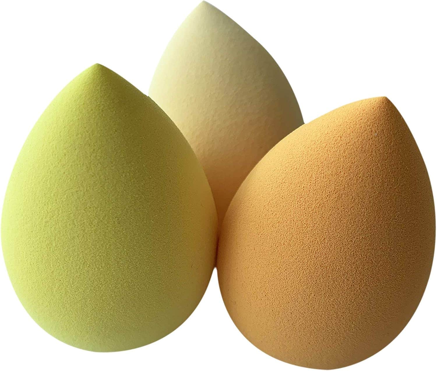 Makeup Sponges 3 Pcs Set?For Liquid Foundation, Creams, and Powders?Latex Free Wet and Dry Makeup Sponge(orange)