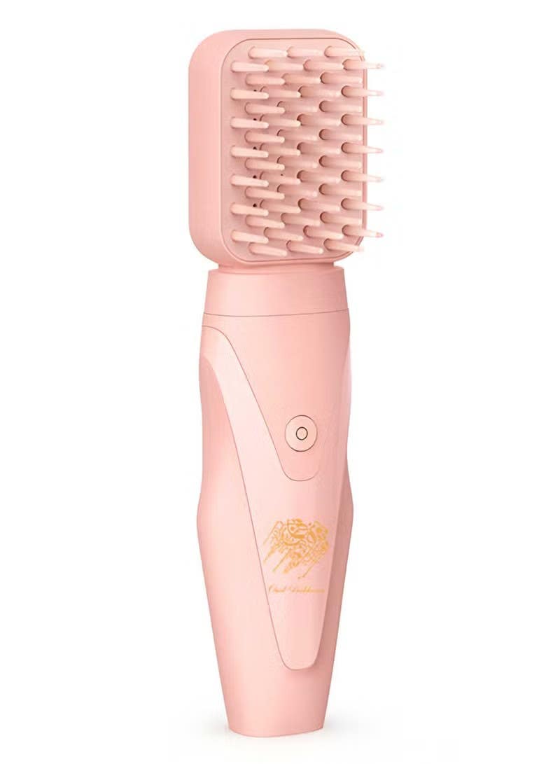 Portable Electric Incense Burner with Hair Brush Comb, Aromatherapy Machine - Pink