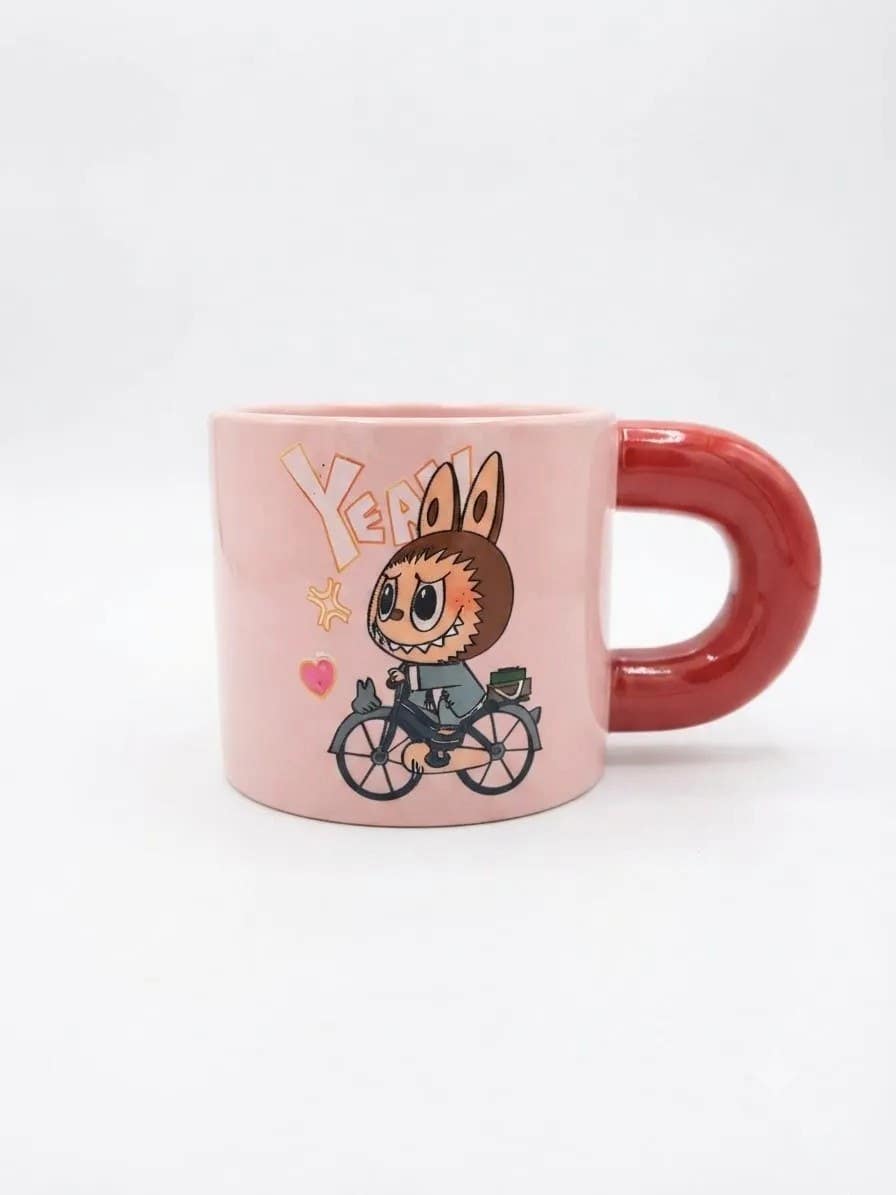 Premium Porcelain Mug, L'aboub Design, Pink - 285ml