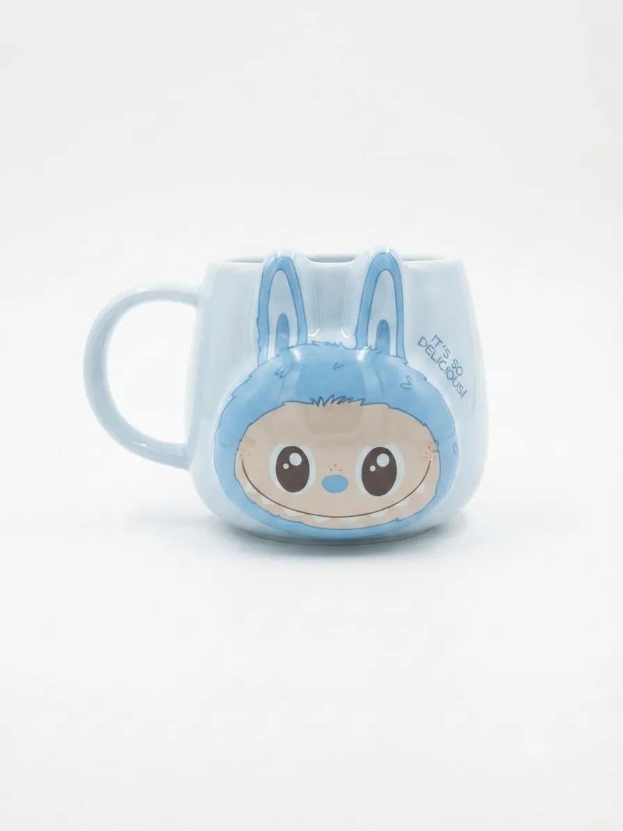 Luxury Porcelain Mug, Vintage Design, Light Blue 290ml