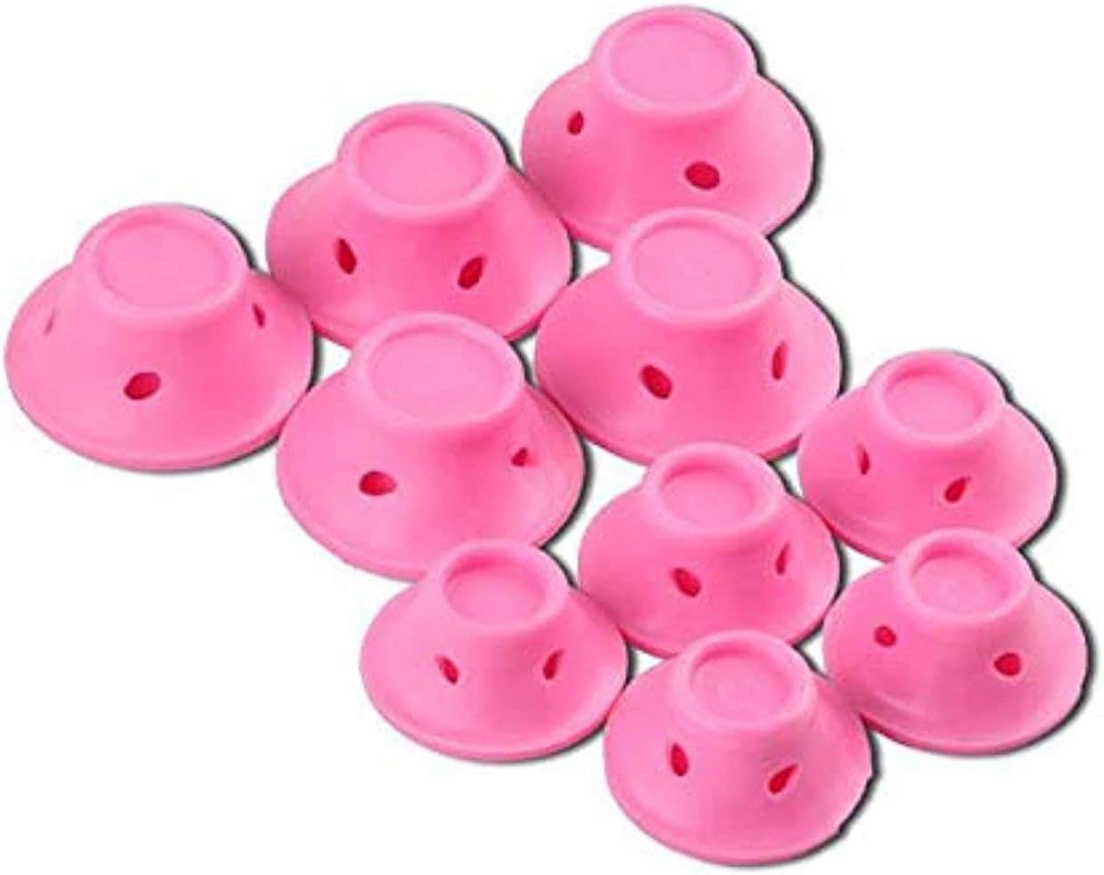 Silicone Pink Hair Curlers Set - No Heat Styling Tool