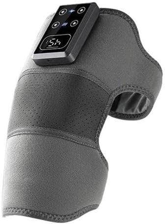 Knee Massager With Heat And Vibration, Adjustable Heating Wrap For Knee Shoulder And Elbow, 3D Fabric Support Pad For Daily Comfort, Model WNK-001A